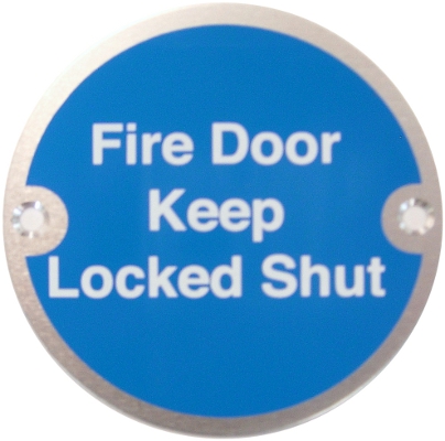 Fire Door Keep Locked Shut - From £2.95